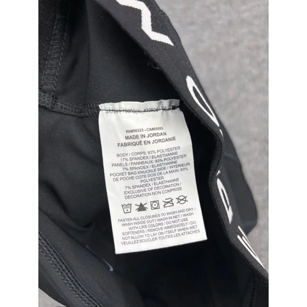 Nike Pro Dri-Fit Leggings‎ Women's S Black Mesh Stripe Pockets High Rise Skinny